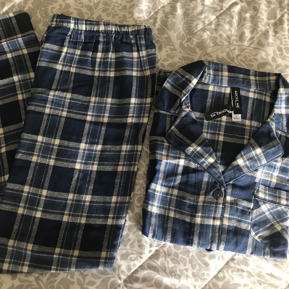 Adore Me plaid pajama set